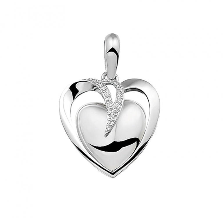 Double Heart Gem Pendant