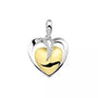 Double Heart Bicolour Pendant