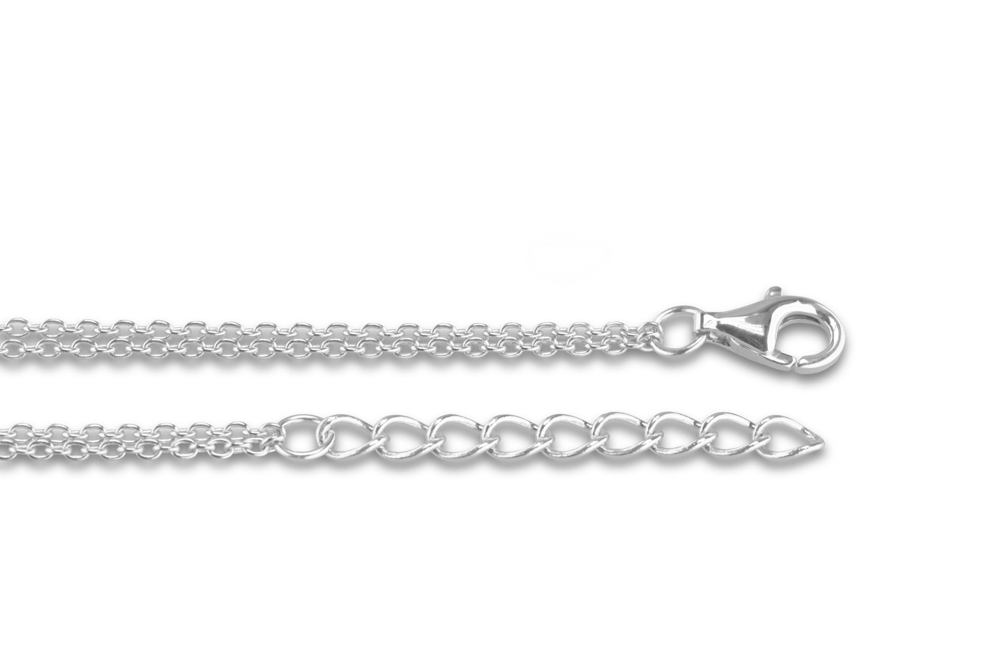 Silver Double Anchor Chair 40+5cm in Silver - Silver memorial jewellery