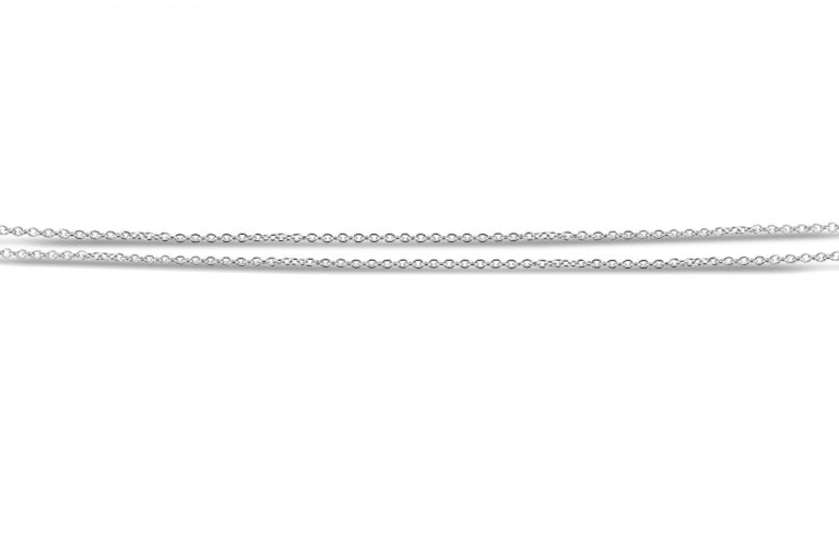 Silver Double Anchor Chair 40+5cm - Silver memorial jewellery