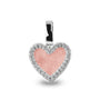 Heart Gem Pendant in Blush - Silver memorial jewellery