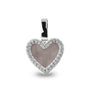 Heart Gem Pendant in Silver - Silver memorial jewellery