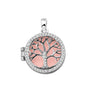 Tree of Life Locket in Blush - Silver memorial jewellery