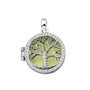 Tree of Life Locket in Olive - Silver memorial jewellery