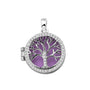 Tree of Life Locket in Purple - Silver memorial jewellery