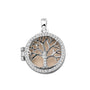 Tree of Life Locket in Transparent - Silver memorial jewellery