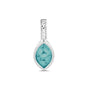 Marquise Pendant Small in Aqua - Silver memorial jewellery