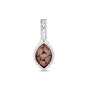 Marquise Pendant Small in Brown - Silver memorial jewellery
