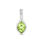 Marquise Pendant Small in Green - Silver memorial jewellery