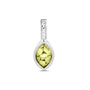 Marquise Pendant Small in Olive - Silver memorial jewellery
