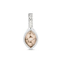 Marquise Pendant Small in Transparent - Silver memorial jewellery