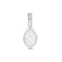 Marquise Pendant Small in White - Silver memorial jewellery
