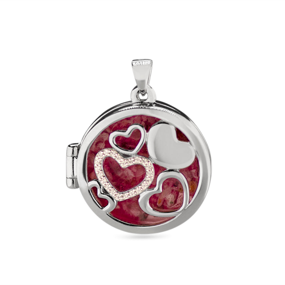 Hearts Locket ashes pendant