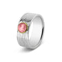 Horizontal Wrinkle Ring 8mm