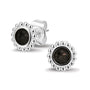 Bubble Ear Studs in Black - Silver memorial jewellery