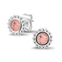 Bubble Ear Studs in Blush - Silver memorial jewellery