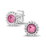 Bubble Ear Studs in Fluo Pink - Silver memorial jewellery