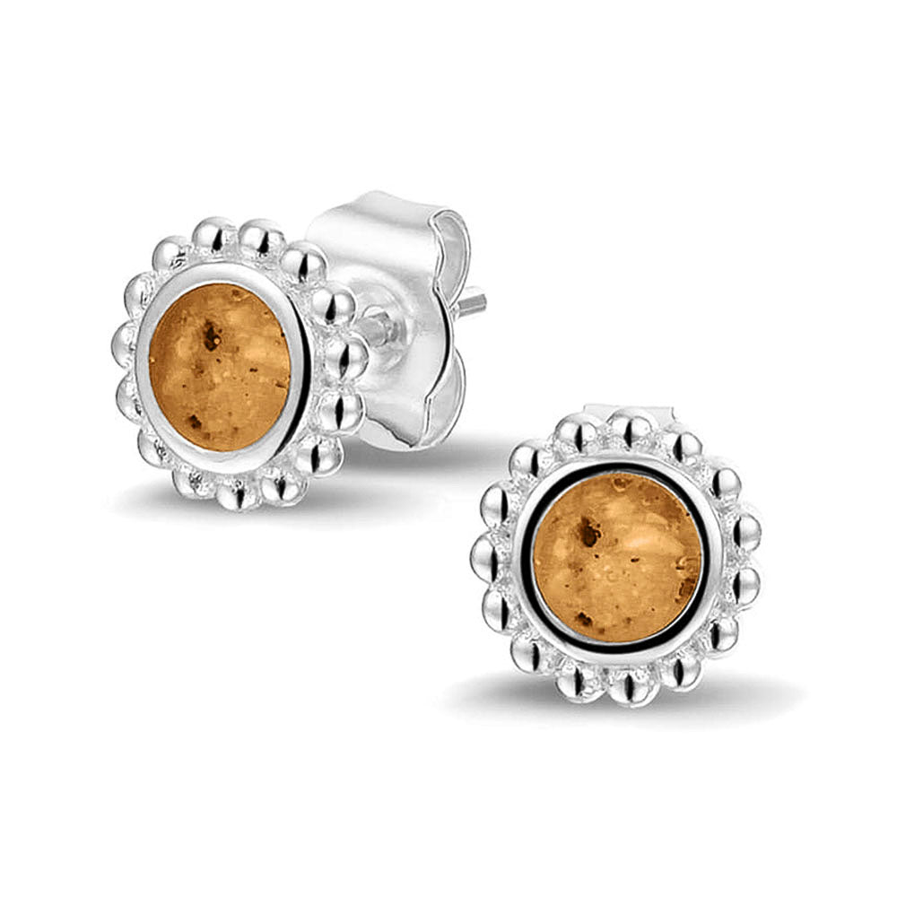 Bubble Ear Studs in Gold - Silver memorial jewellery