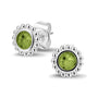 Bubble Ear Studs in Green - Silver memorial jewellery