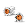 Bubble Ear Studs in Orange - Silver memorial jewellery