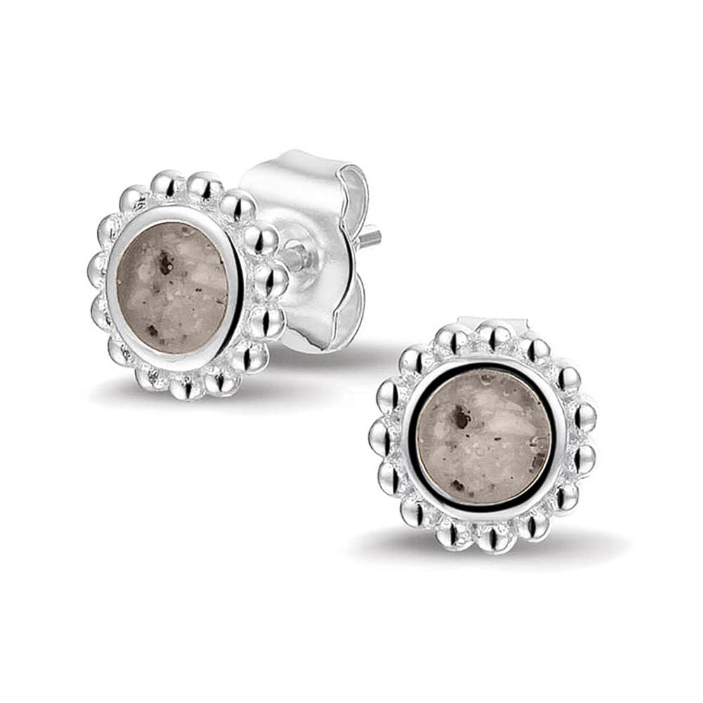 Bubble Ear Studs in Silver - Silver memorial jewellery