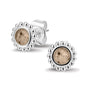 Bubble Ear Studs in Transparent - Silver memorial jewellery