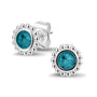 Bubble Ear Studs in Turquoise - Silver memorial jewellery