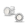 Bubble Ear Studs in White - Silver memorial jewellery