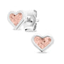 Heart Ear Studs - Silver memorial jewellery