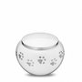 Classic™ Round Small Pet Urn White & Bru Pewter