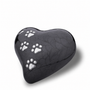 Medium Heart Pet Urn Midnight & Bru Pewter