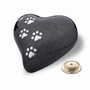 Medium Heart Pet Urn Midnight & Bru Pewter