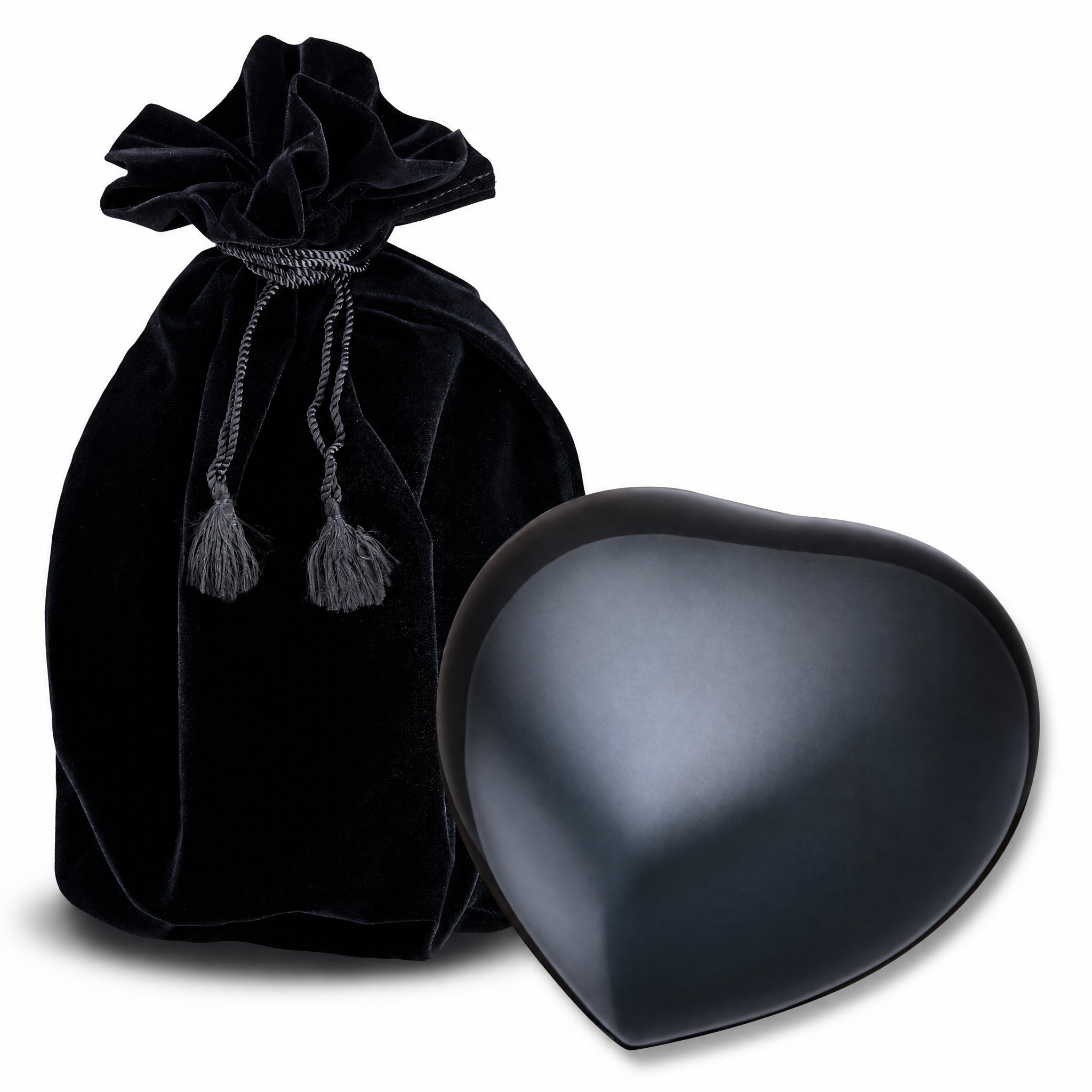 No Paws Medium Heart Pet Urn Midnight