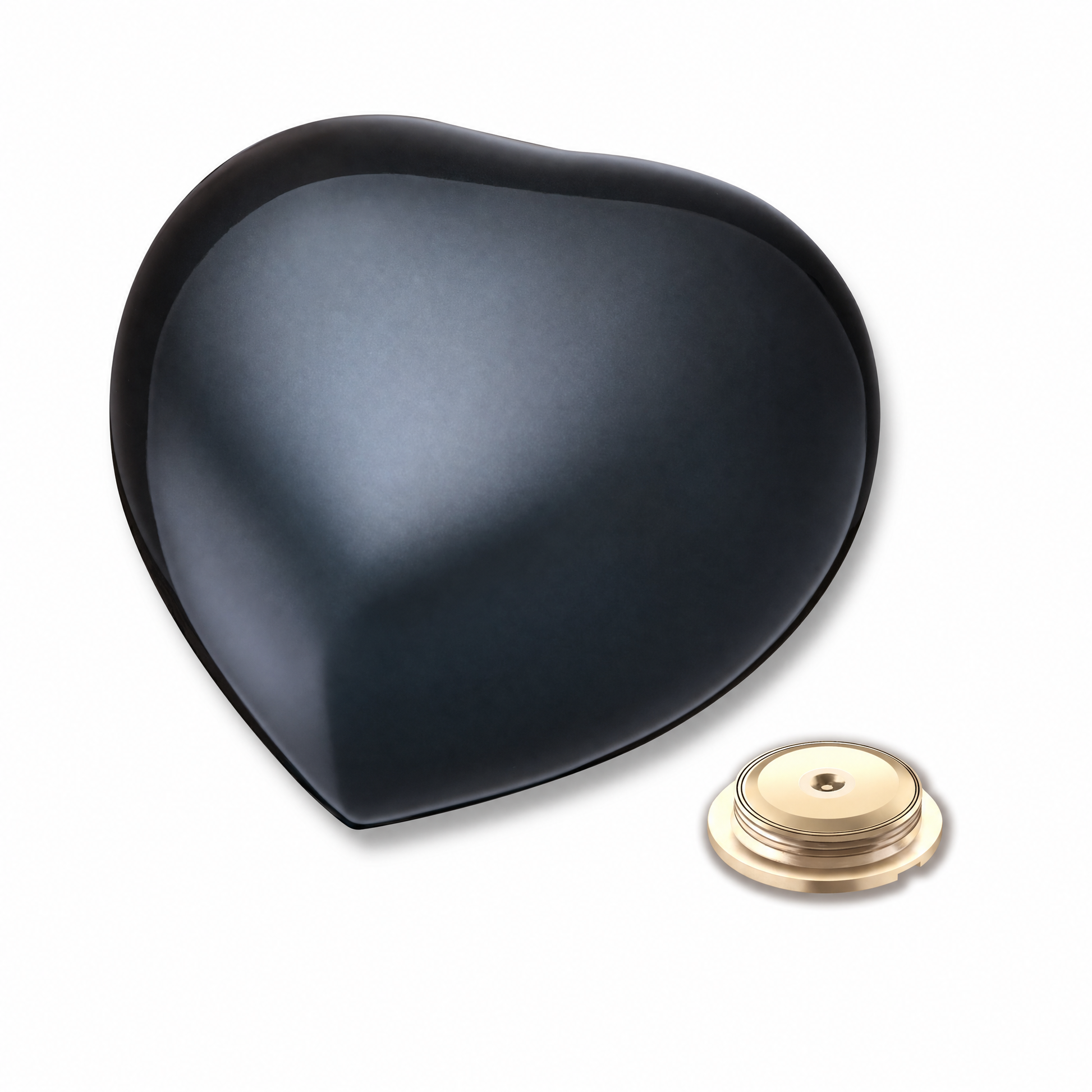 No Paws Medium Heart Pet Urn Midnight