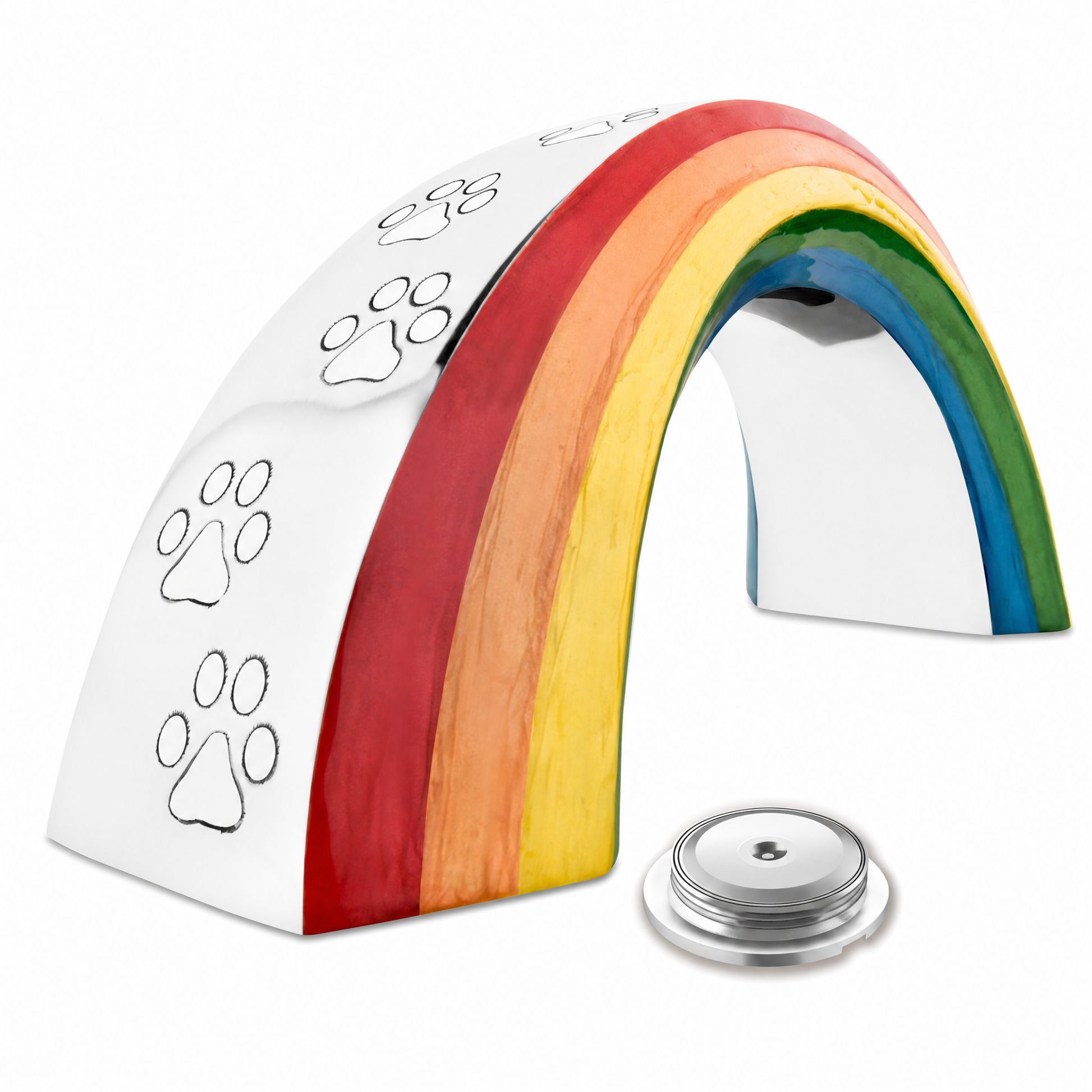 Rainbow™ Small Pet Urn Pol Silver
