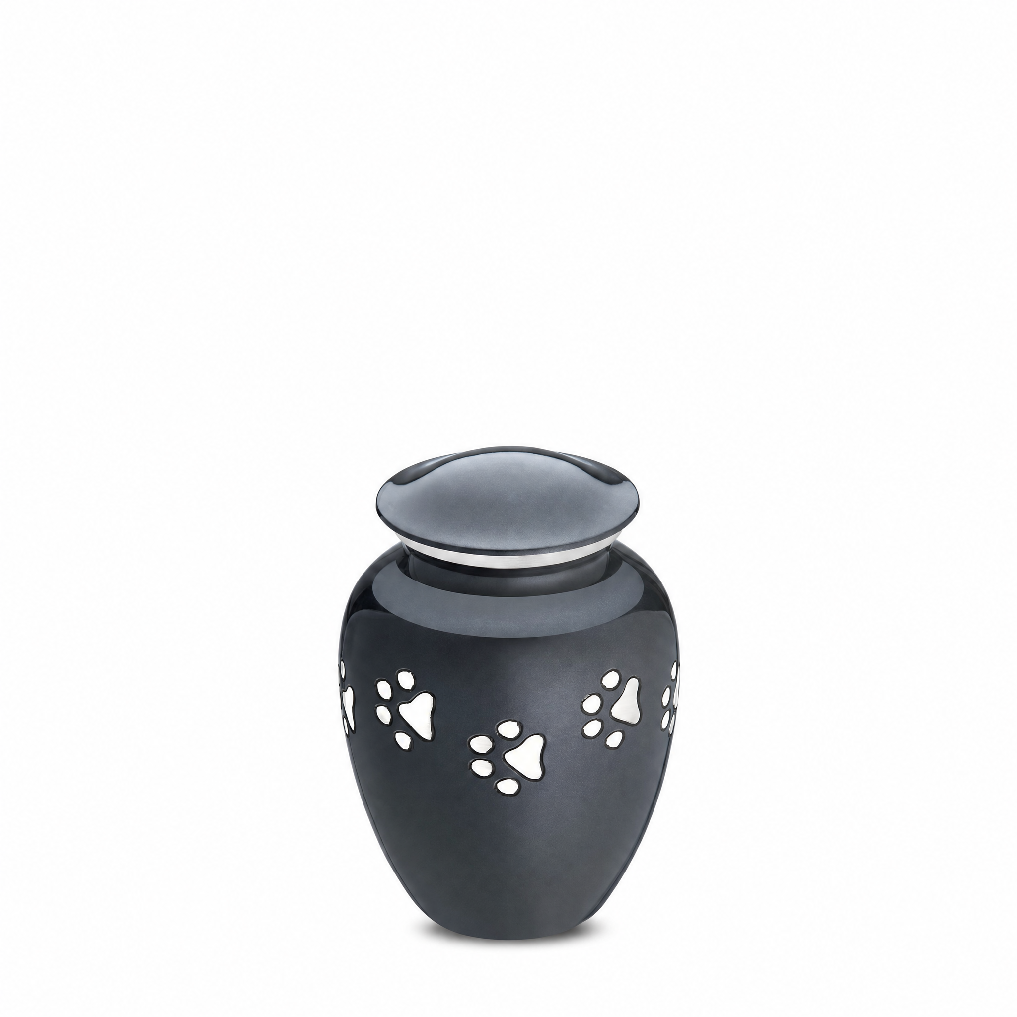 Classic™ Small Pet Urn Midnight & Bru Pewter