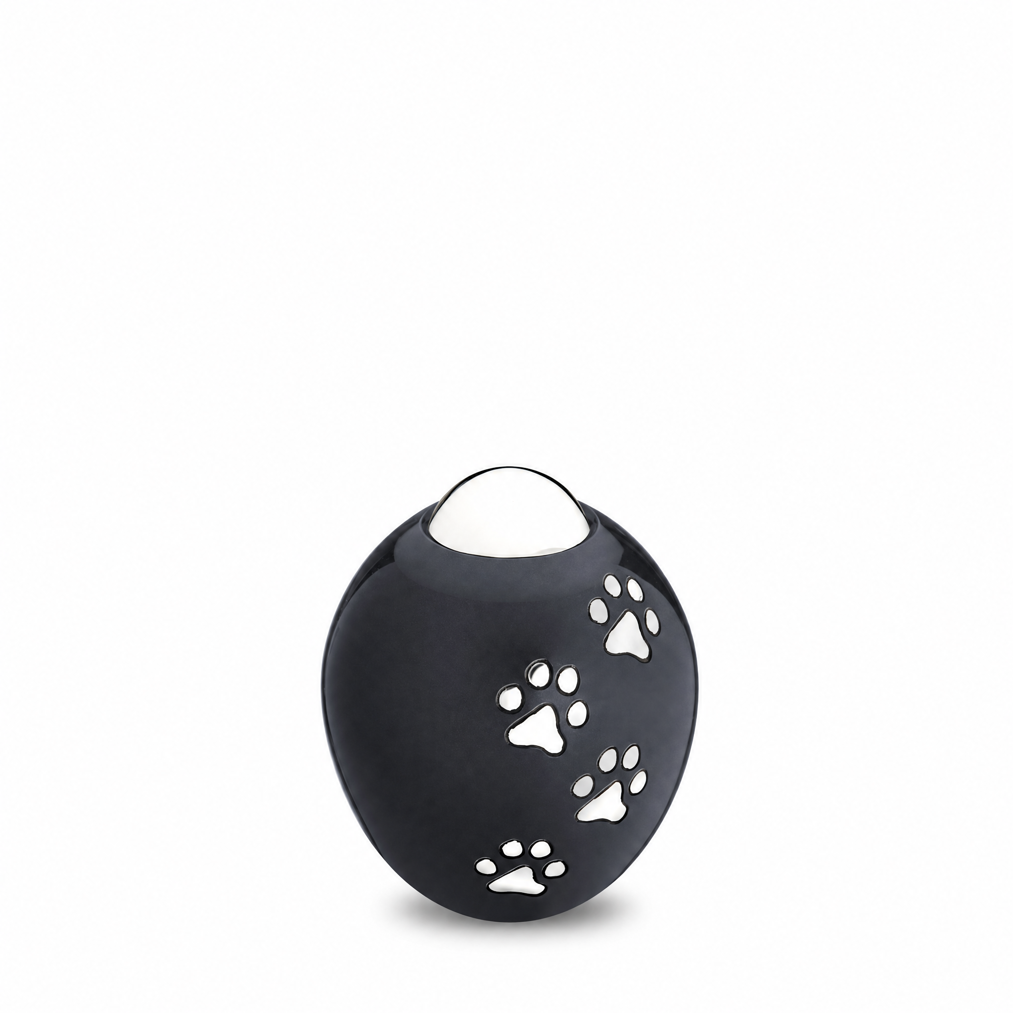 Adore Small Pet Urn Midnight & Pol Silver