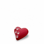 Keepsake Heart Pet Urn Pearl Red & Bru Pewter