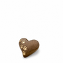 Keepsake Heart Pet Urn Pearl Bronze & Bru Gold