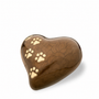 Large Heart Pet Urn Pearl Bronze & Bru Gold