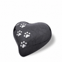 Large Heart Pet Urn Pearl Midnight & Bru Pewter