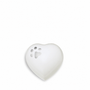 Keepsake Heart Pet Urn White & Bru Pewter