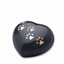 Large Heart Pet Urn Midnight & Bru Pewter