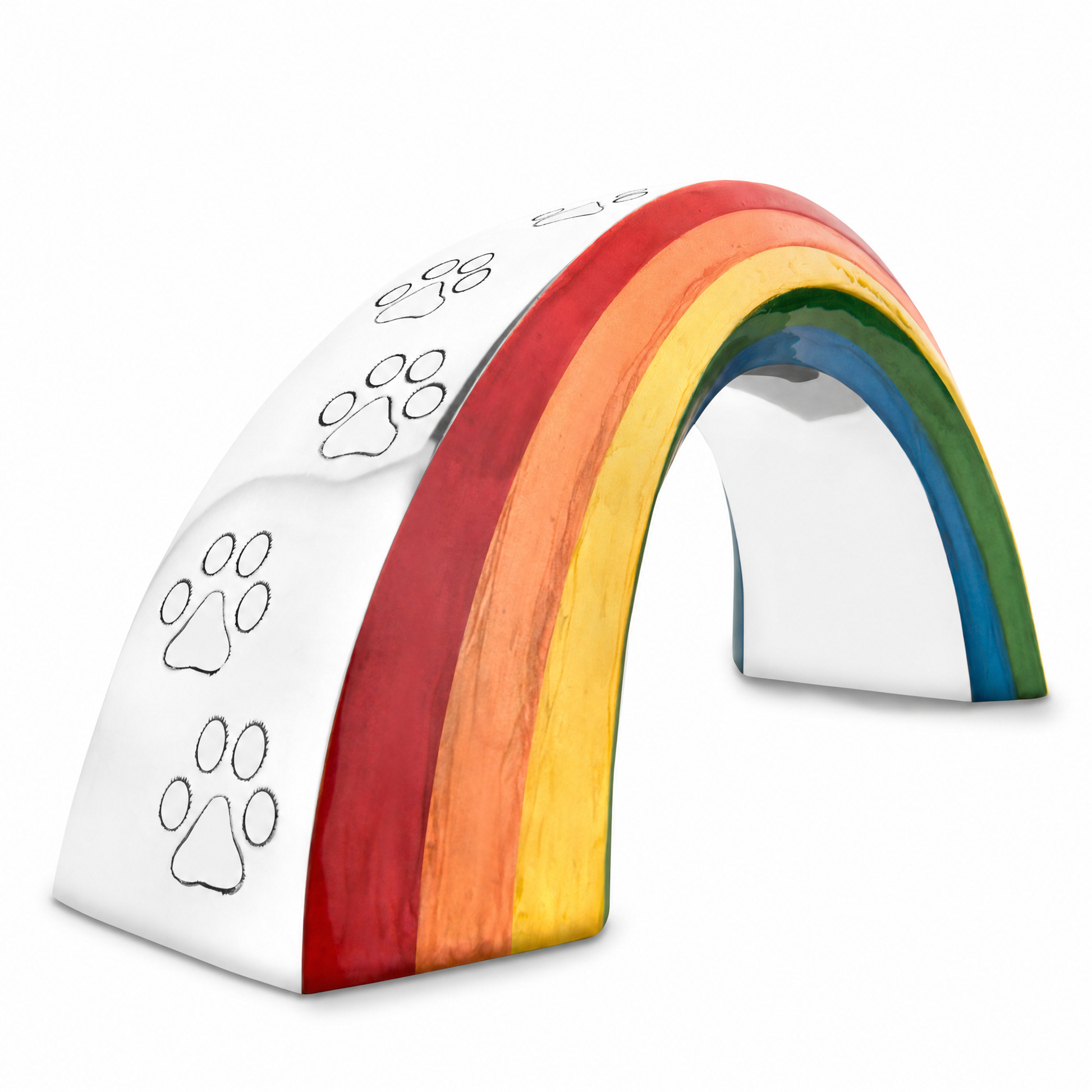 Rainbow Large Pet Urn Pol Silver