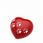 Medium Heart Pet Urn Red & Bru Pewter