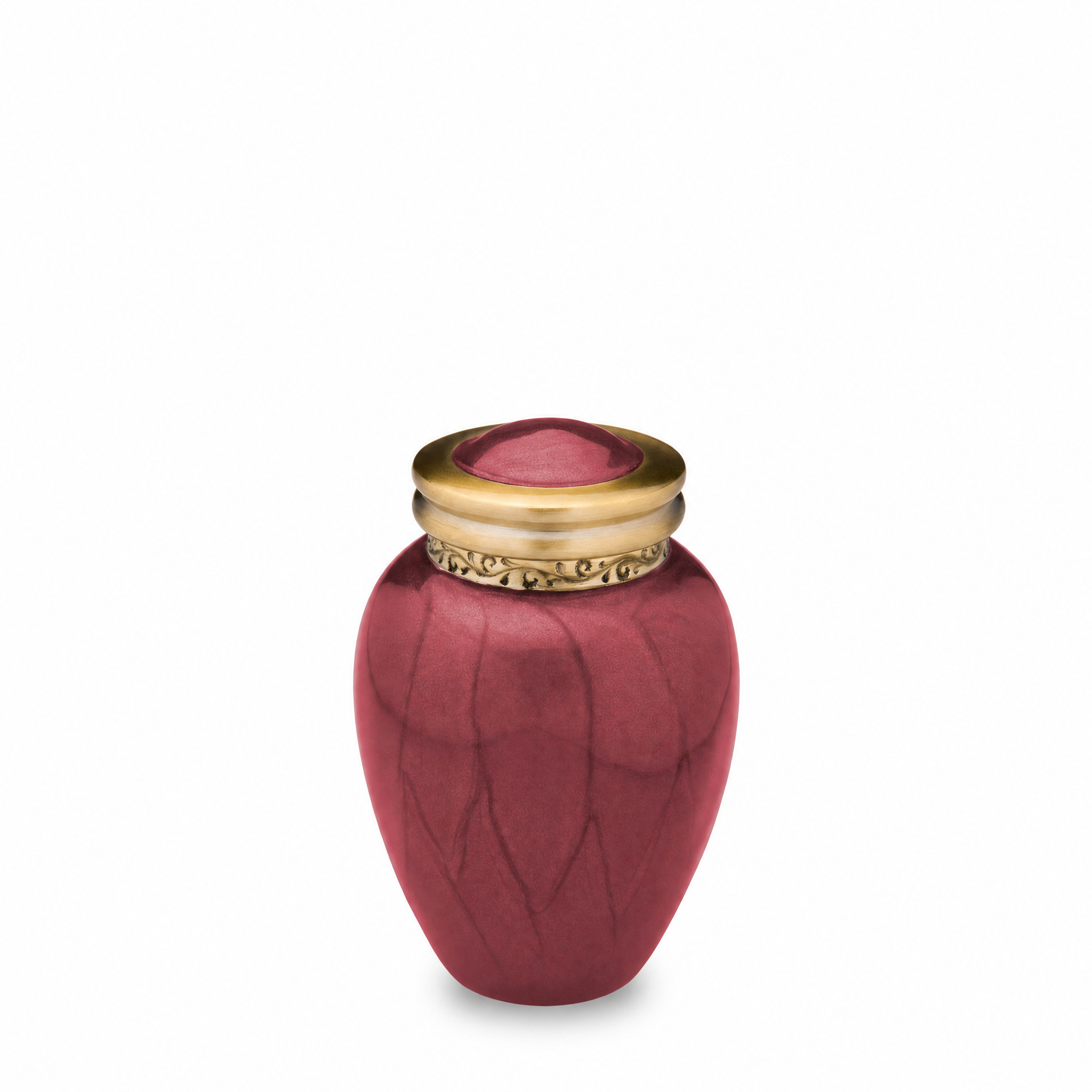 Blessing™ Keepsake Urn Pearl Crimson & Bru Gold