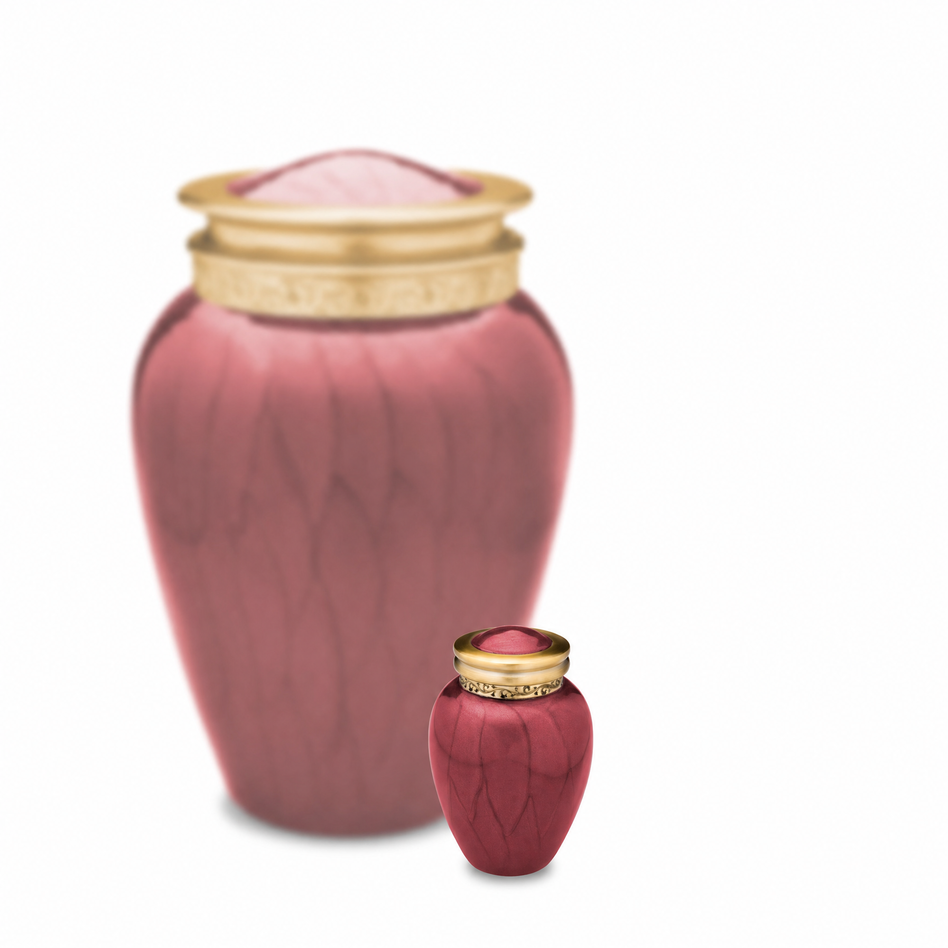 Blessing™ Keepsake Urn Pearl Crimson & Bru Gold