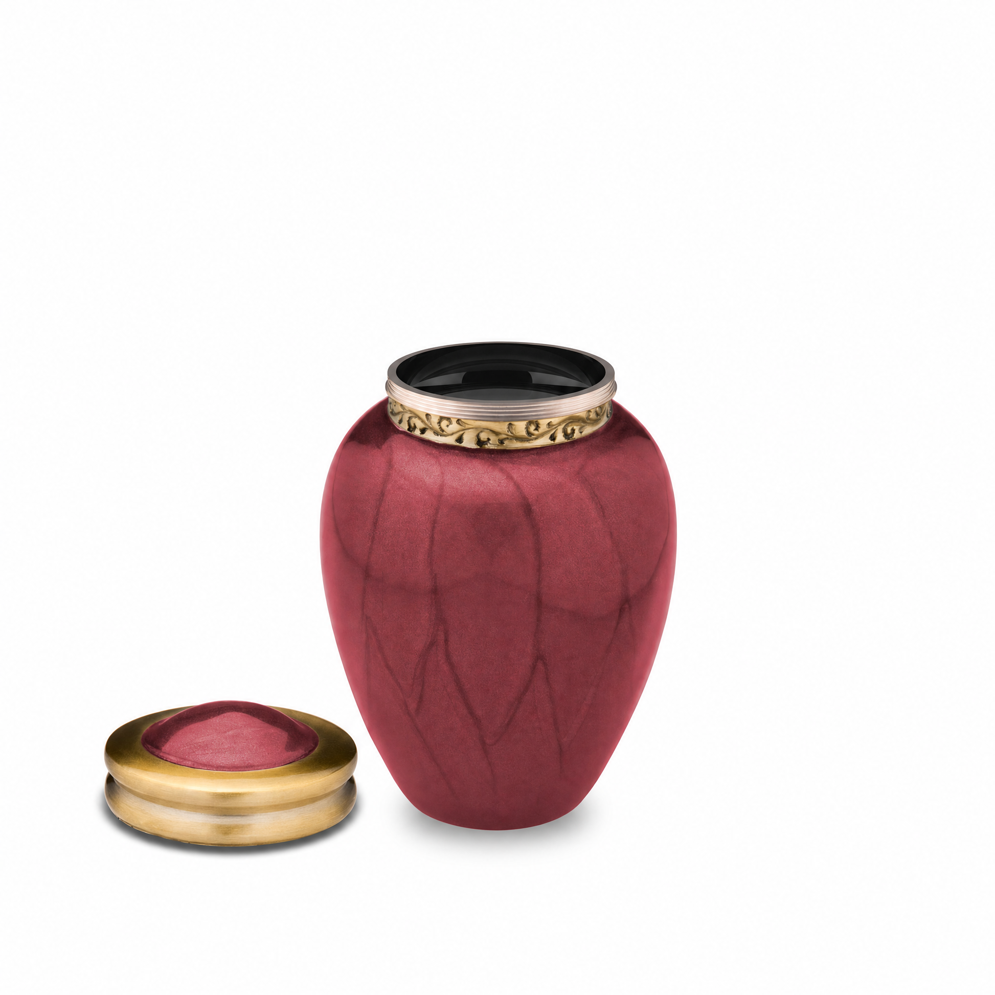 Blessing™ Keepsake Urn Pearl Crimson & Bru Gold