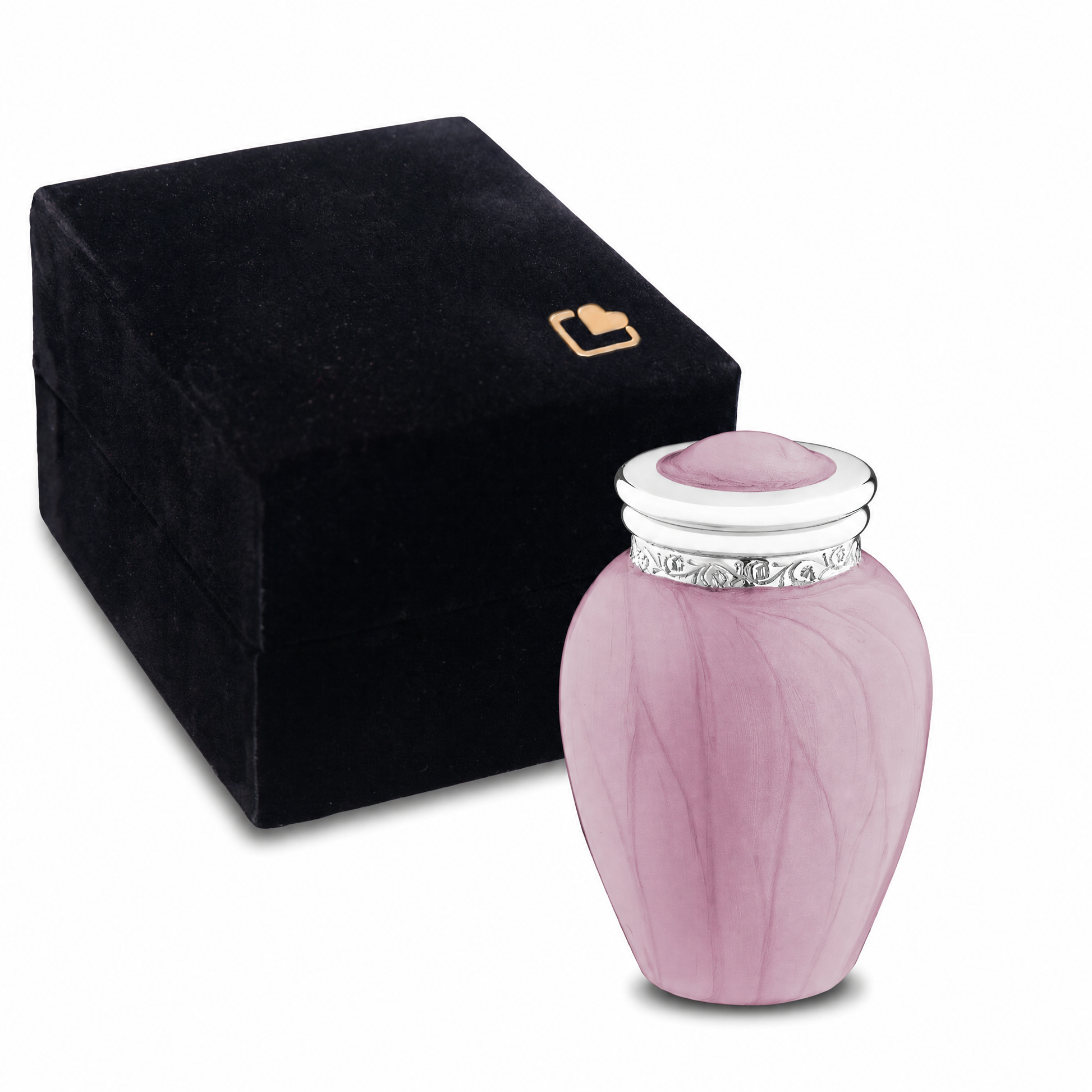 Blessing™ Keepsake Urn Pearl Pink & Pol Silver