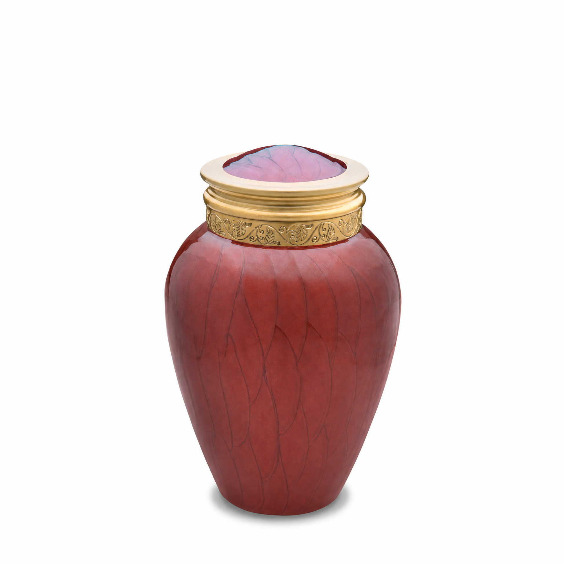 Blessing™ Medium Urn Pearl Crimson & Bru Gold